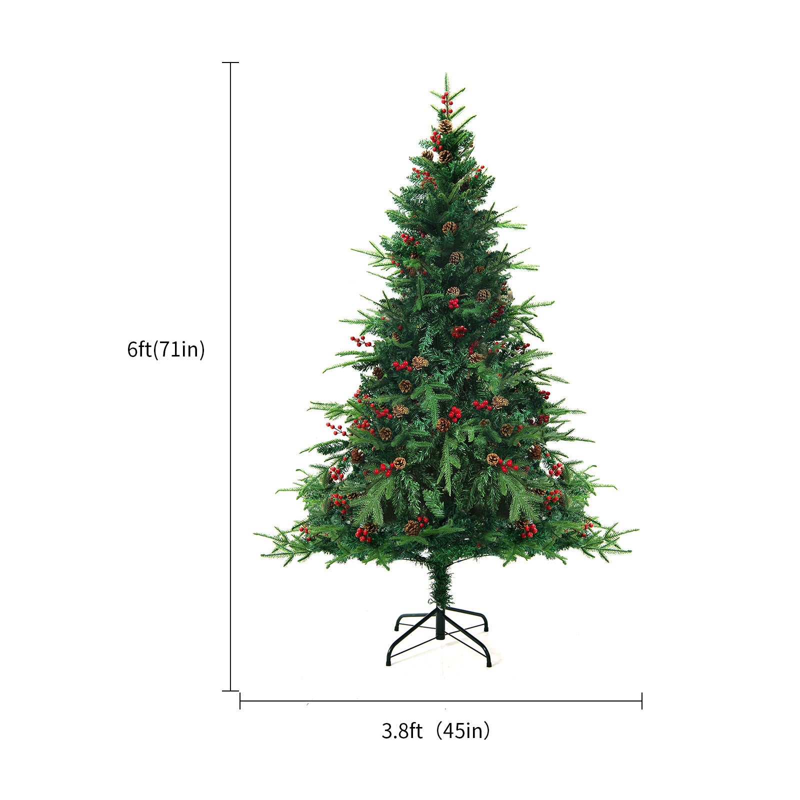 5ft Snowy Artificial Christmas Tree — Full & Reusable (Unlit)