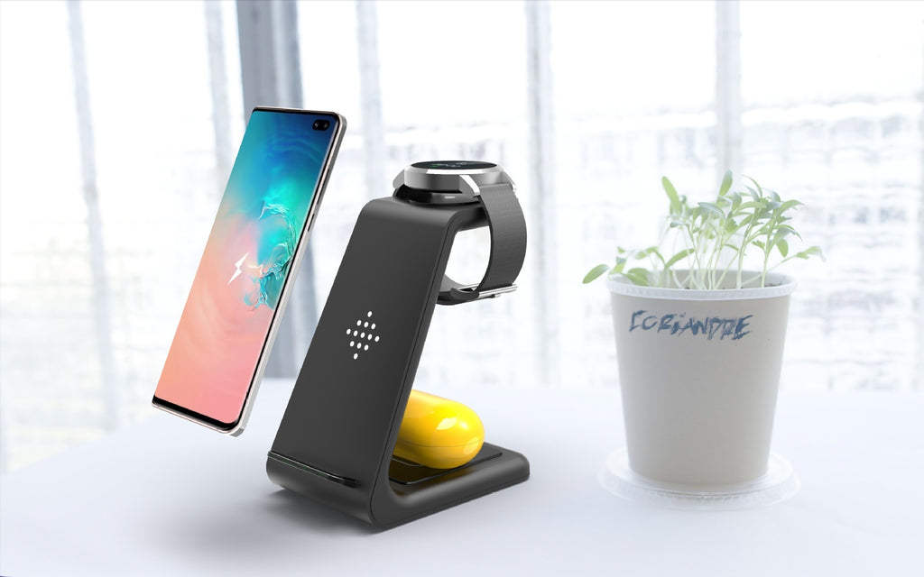 3-in-1 Magnetic Wireless Charging Station – Fast Charging Dock for Phone, Watch & Earbuds