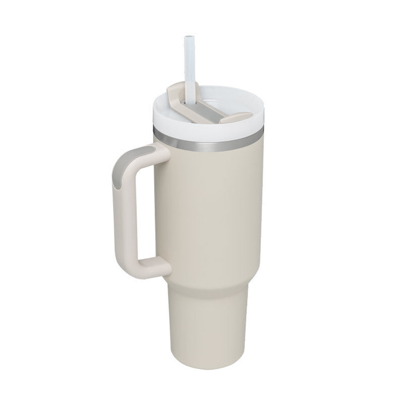 40oz Insulated Tumbler With Handle & Straw