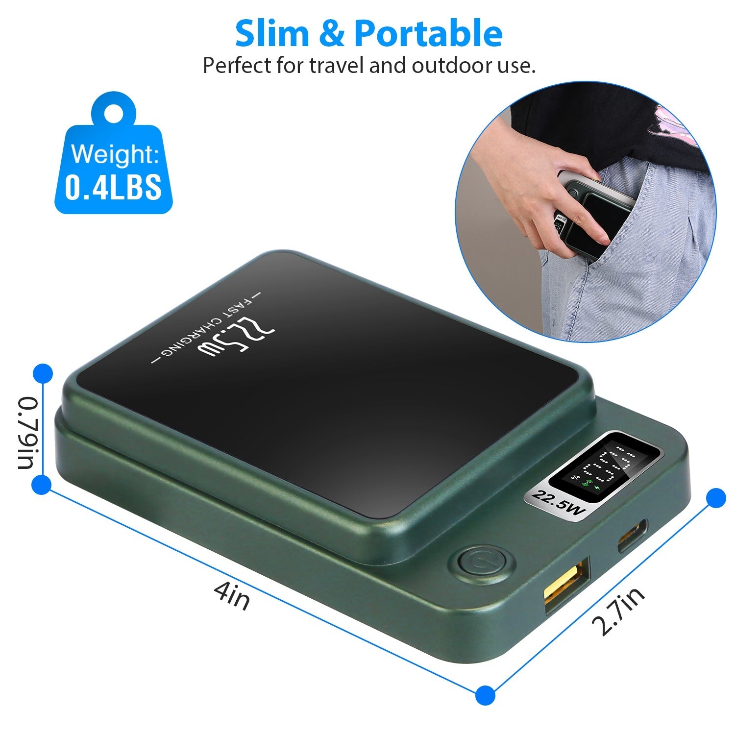MagSnap™ Magnetic Wireless Power Bank — M.A.E. Volt™