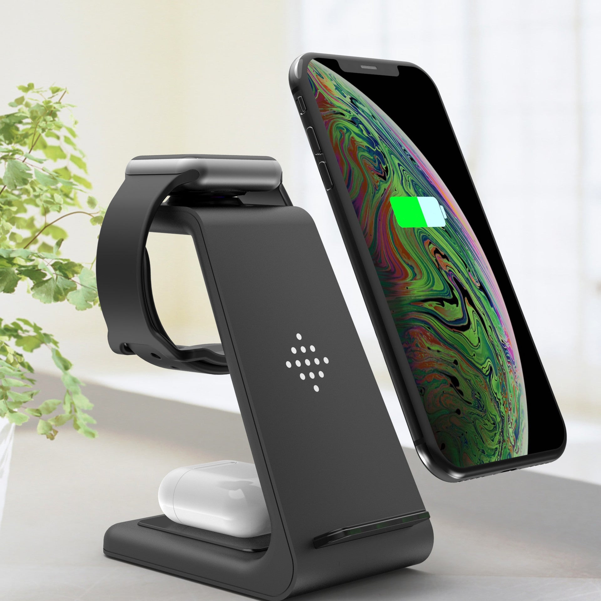 3-in-1 Magnetic Wireless Charging Station – Fast Charging Dock for Phone, Watch & Earbuds