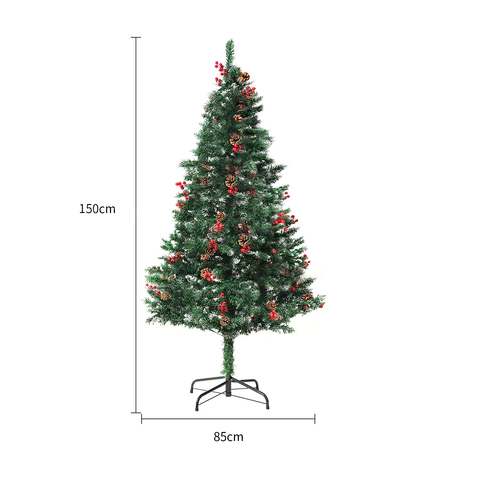 5ft Snowy Artificial Christmas Tree — Full & Reusable (Unlit)
