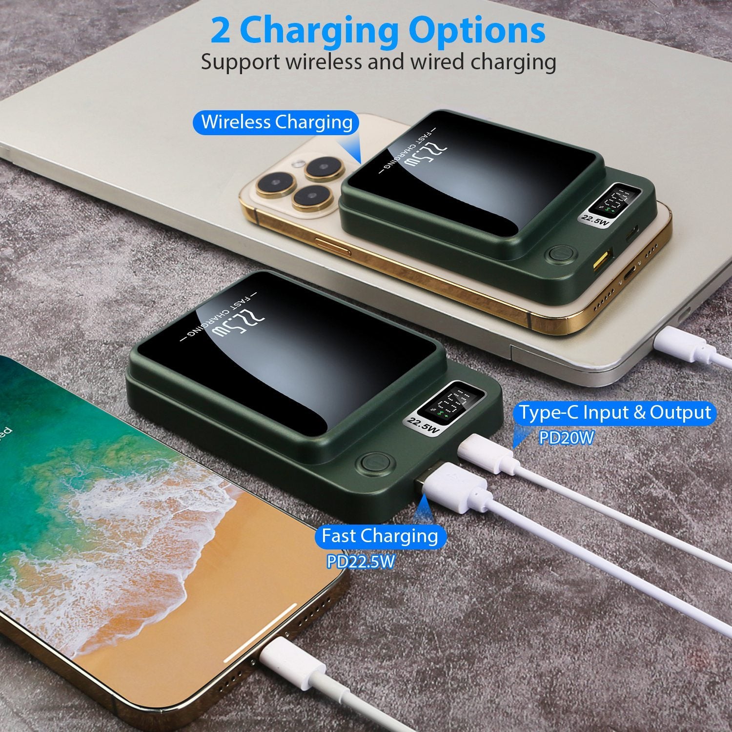MagSnap™ Magnetic Wireless Power Bank — M.A.E. Volt™